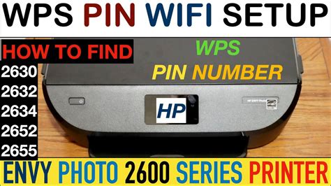 hp envy photo  series printer wps pin wps wifi setup youtube