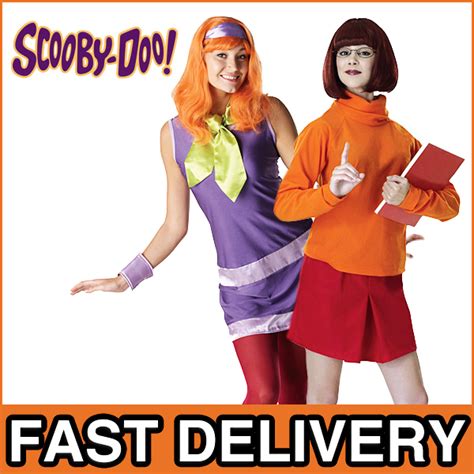 daphne velma scooby doo ladies couple costume womens halloween fancy dress new ebay