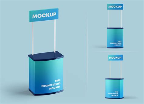 promo display marketing stand mockup psd set good mockups