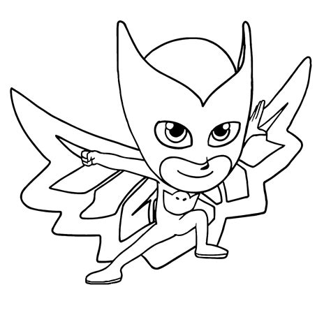 pj mask owlette coloring pages  getdrawings