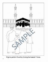 Hajj Eid sketch template