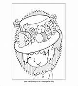 Easter Coloring Bonnet Pages Template Templates Printable Pdf Colouring sketch template