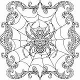 Zentangle Spinne Farbtonseite Geeksvgs Kleurende Halloween sketch template