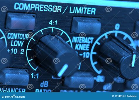 audio limiter compressor stock photo image  lights