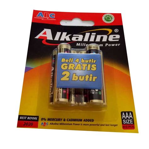 jual baterai alkaline abc aaa  isi  pcs original jakmallcom