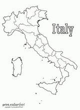 Apennine Peninsula Coloring Designlooter Italy Printable Map sketch template