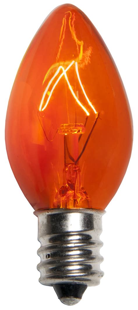 christmas light bulb  amber orange christmas light bulbs transparent