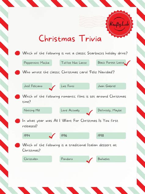 fun christmas trivia questions  answers  work