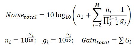 noise figure  cascaded amplifier formula