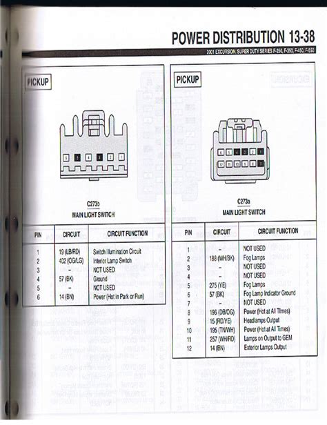 ford  headlight switch wiring diagram wiring diagram