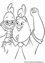 Chicken Little Coloring Pages Para Kids Colorear Printable Dibujos sketch template