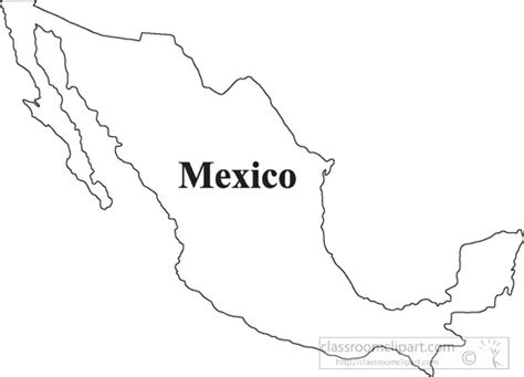 country maps clipart photo image mexico outline map clipart  classroom clipart