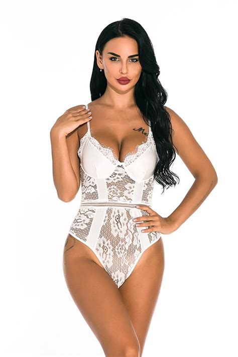 Lace Underwire Bodysuit With Strap Design From Hualong