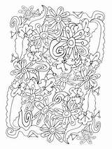Bw Funky Coloring Flowers Fun sketch template