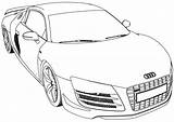 R8 Car sketch template