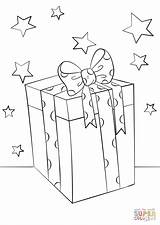 Coloring Christmas Gift Box Pages Printable Supercoloring Drawing Paper Gifts Crafts Categories sketch template