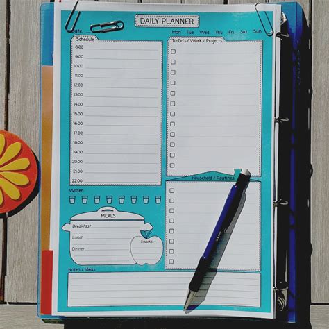 printable daily planner    list  easylifeplanners