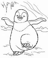 Coloring Penguin Pages Cute Penguins Dancing Printable Winter Drawing Snow Happy Pittsburgh Wonderland Chinstrap Color Chubby Cartoon Baby Getcolorings Getdrawings sketch template