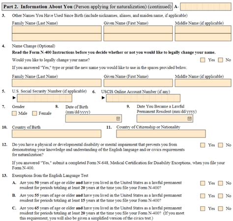 N400 Form Download Fillable And Printable Pdf Online 2022