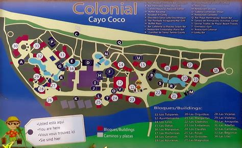 resort map muthu colonial hotel cayo coco cuba