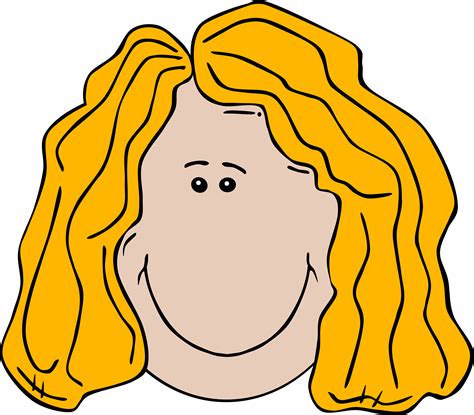 clipart lady face cartoon