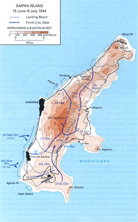 saipan island map locating marine  army personnel