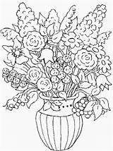 Vase Coloring Flowers Flower Pages Nature Drawing Color Mandala Getcolorings Printable Colorluna Getdrawings Choose Board Library Clipart Popular Luna Book sketch template