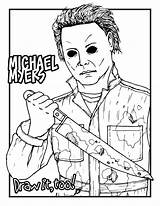 Myers Coloring Michael Pages Jason Halloween Voorhees Drawing Mask Printable Color Draw Scary Book Adult Too Kids Drawings Vorhees Getdrawings sketch template