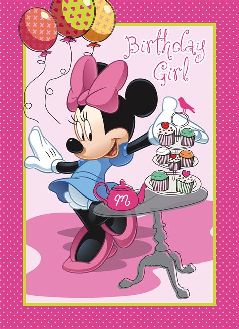 minnie mouse deelt cupcakes uit hallmark happy birthday disney happy birthday kids disney