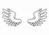 Vleugels Ailes Wings Colorare Educima Disegni sketch template