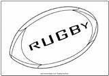 Rugby Ball Colouring Pages Drawing Coloring Print Sheets Colour Football Drawings Templates Kids Activityvillage Player Pencil Sports Cup Cake Explore sketch template