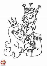 Roi Reine Rois Princesse Coloriages Amoureux Galette Magique Aime Kleurplaten Fete Chevalier Tfou Reines sketch template