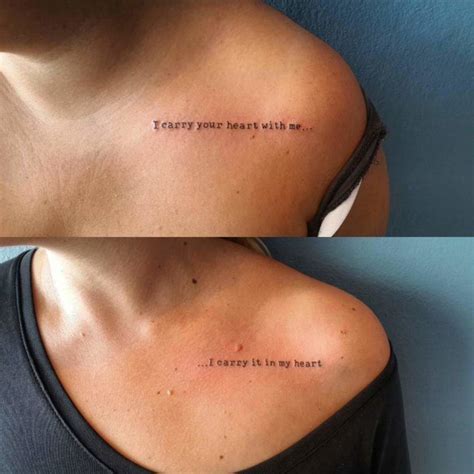 Simple Quote Tattoo On Collar Bone Quotetattoos Simple Quote Tattoos