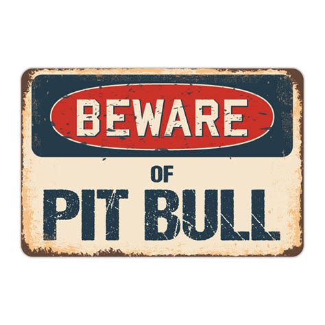 signmission beware  pit bull sign wayfair