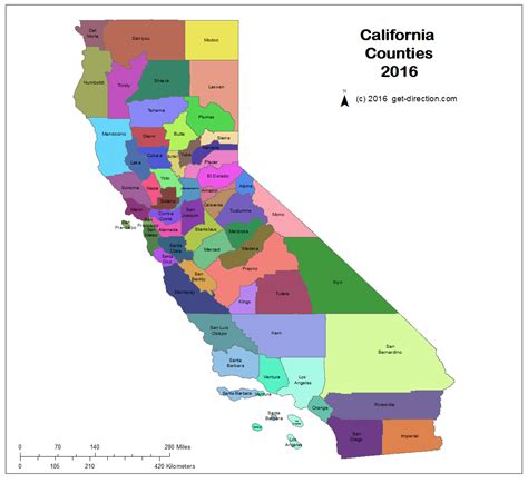 map  california counties