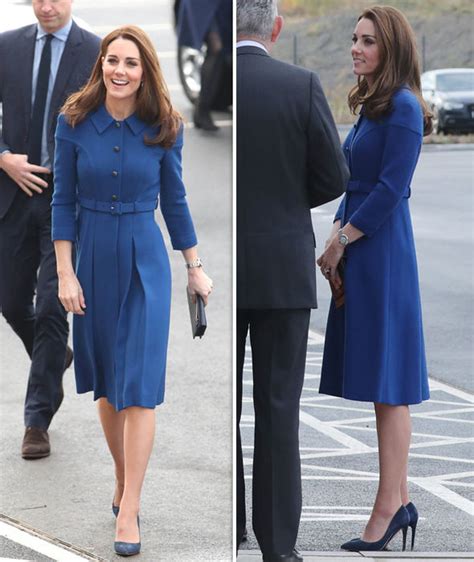 Kate Middleton Latest Duchess Recycles Navy £1 650 Coat Dress
