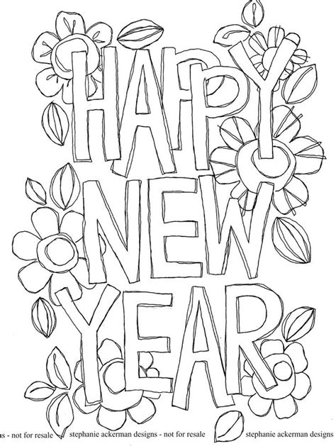 happynewyear  year coloring pages  years eve colors coloring