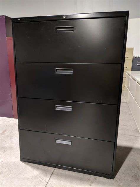 black black hon  drawer lateral filing cabinet   wide  hon