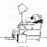 Cartoon Blown Away Man Sitting Chair Being Outline Coloring Vector Wind Ron Leishman High Royalty sketch template