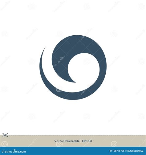 circle swoosh logo template illustration design vector eps  stock