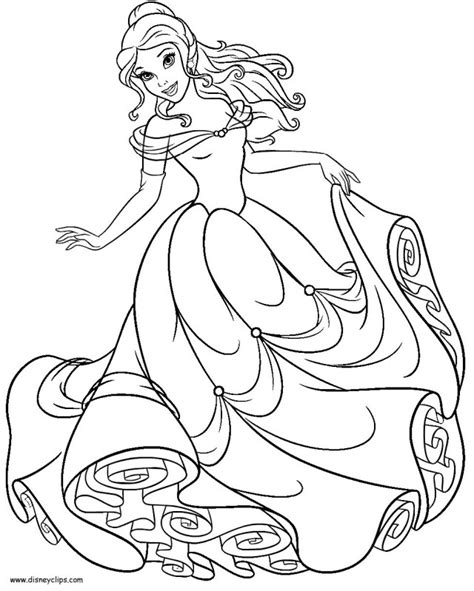 creative photo  princess belle coloring pages davemelillocom