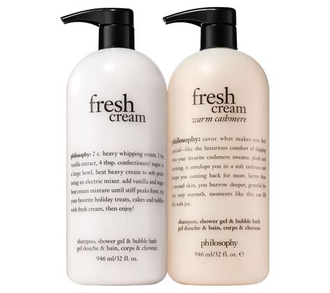philosophy super size fresh cream warm cashmere shower gel duo qvccom