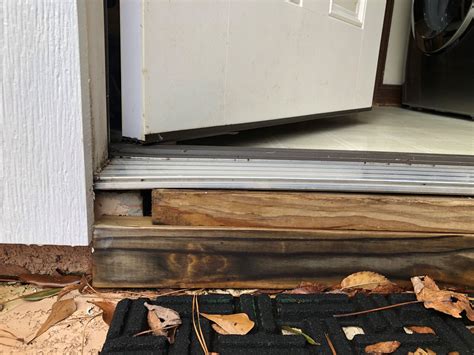 wood   repair  bulged exterior door threshold love improve life