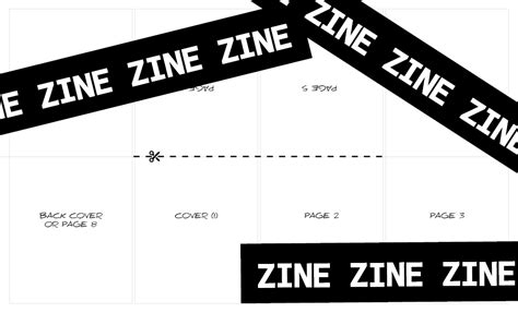 page zine template  legal size paper  lin codega