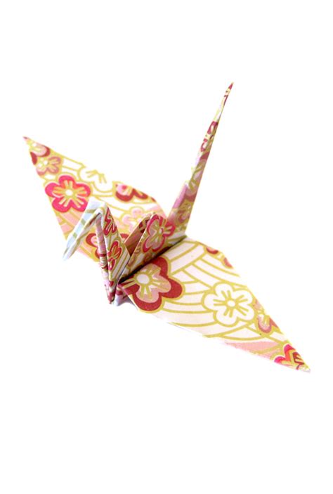 origami cranes japanese blossoms pattern sakura flower print