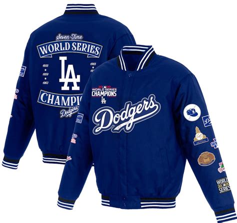 los angeles dodgers  world series champions poly twill full snap