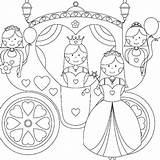 Princesse Colorier Carrosse Carriage Coloriages Transporte sketch template