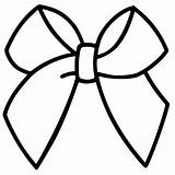 Bow Cheer Outline Bows Clipart Drawing Printable Template Hair Ribbon Coloring Clip Cliparts Pages Cheerleader Silhouette Vector Svg Christmas Rhinestone sketch template