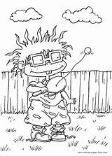 Coloring Pages Rugrats Cartoon Printable Color Kids Sheets Character Print Para Colorear Chuckie Sheet Book Characters Colouring Birthday Handcraftguide Dibujos sketch template