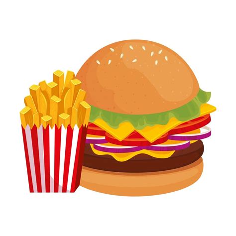 burger  fries vector art icons  graphics